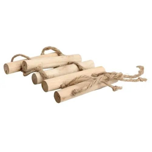 

Small Parrot Rat Toy Bridge Ladder Hamster Bird Cage Accessories Wood color