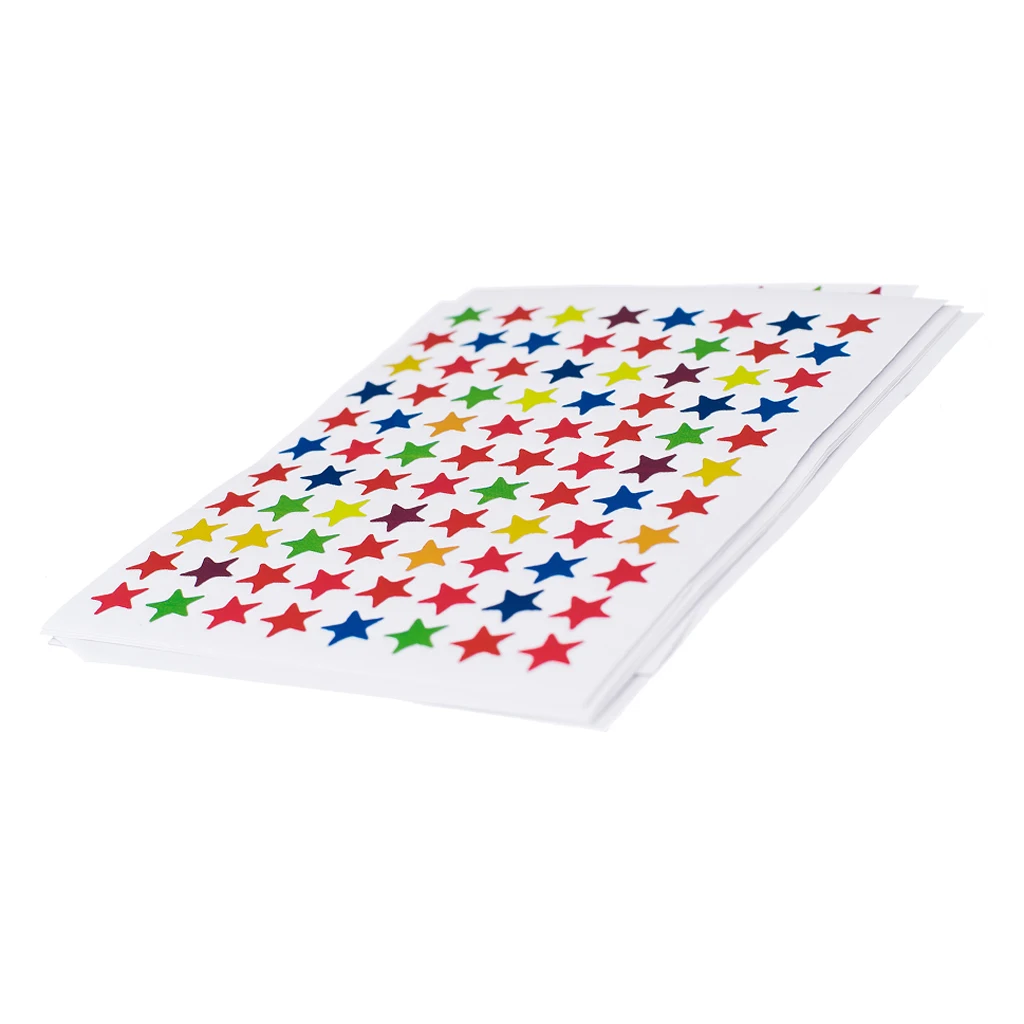 880Pcs Star Shape Stickers Labels For School Kids Teacher Reward Craft DIY Craft School Supplies Wholesale Gift Kid Hand 
