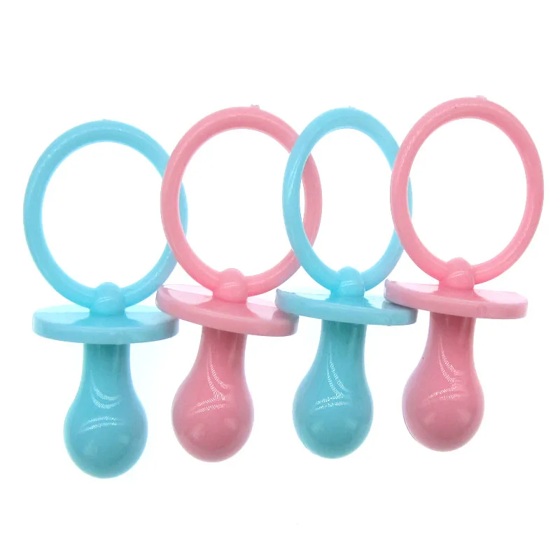 

6PCS Large Plastic Pacifiers Baby Shower Big Pacifiers Game Pacifiers craft decorations 35 x 66mm blue pink