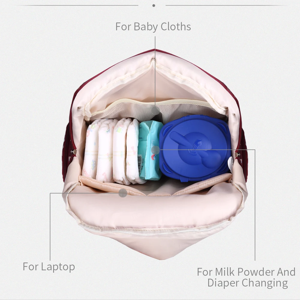Insular сумка для подгузников рюкзак для беременных сумка для подгузников Детская сумка для прогулки с ребенком для мамы/папы с лямками для коляски/пеленальный коврик/влажная сумка