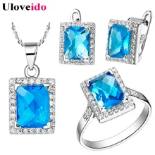 Стильное кольцо из ожерелья и серьги для Женская Бижутерия Ювелирные наборы Свадебные аксессуары Berloques 50% Off T483 Bijuterias