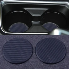 DWCX, черный, силиконовый, 2 шт, Круглый, 63 мм, для приборной панели автомобиля, слот для чашки воды, нескользящий коврик, подушка, защитные аксессуары для салона автомобиля