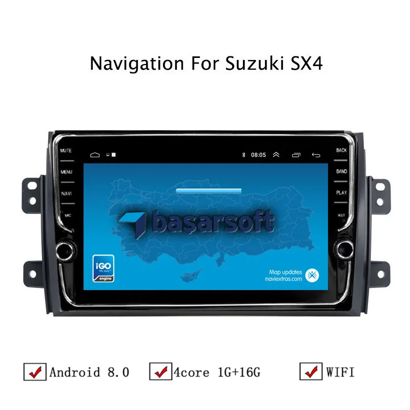 9 &quotAndroid 8 1 автомобиля gps навигации Для Suzuki SX4 2006-2011 автомобиль радио стерео
