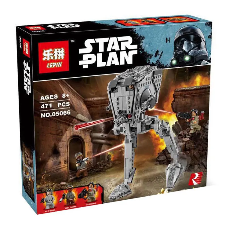 

Rogue One AT-ST Walker 471pcs Set Baze Malbus Building Bricks Block Lepin 75153 Star Battle
