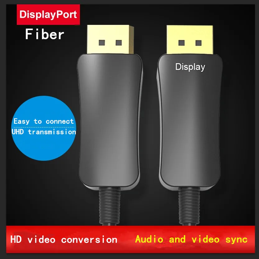 

CableDeconn Optical Fiber 4Kx2K@60HZ DP to DP Cable Male to Male DP1.2 Slim and FlexibleCable 21.6Gbps High Speed 3D Cable
