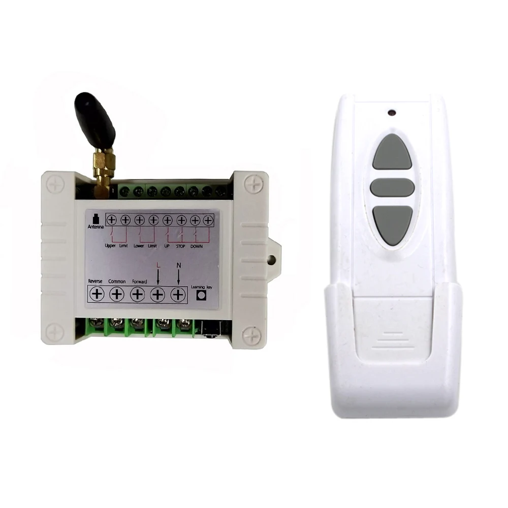 

AC 110V 220V 10A Motor Wireless Remote Control Switch Remote Forwards Reverse Switch Wireless TX RX 315/433Mhz