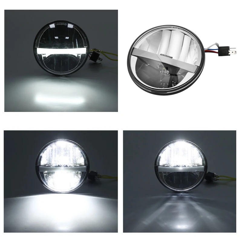 

Motorcycle 5 3/4" LED Headlamp Headlight For Harley VRSCD VRSCDX XG500 750 Dyna FXDF FLSTS Sportster XL1200 XL883 Roadster 48 72