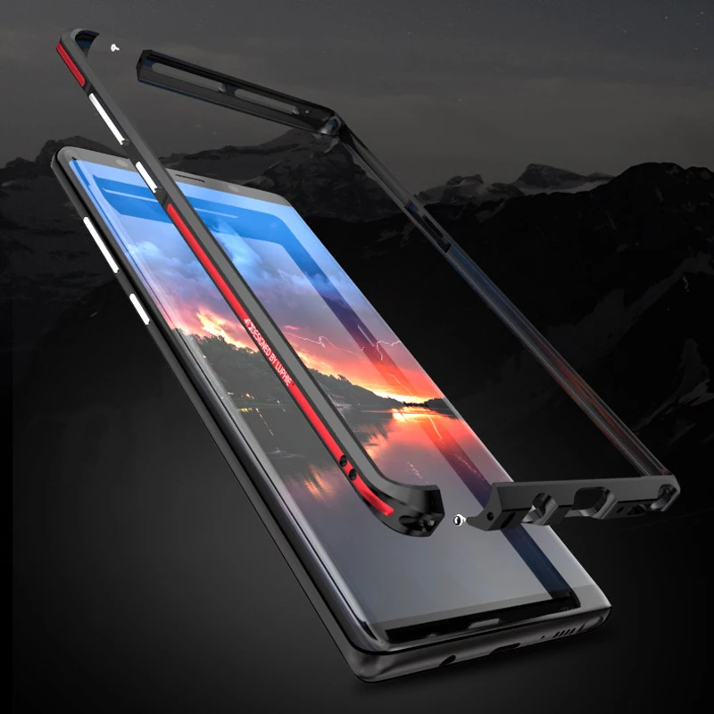 Aluminum Metal Bumper sFor Samsung Note 8 Case 9 font b Slim b font Shockproof Phone