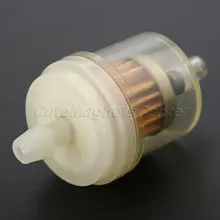 Mtsooning Inline Clear Fuel Filter 1pcs 6mm 1/4 Inch Motorcycle Small Plastic Engine Fram Magnet Gas Petrol Fuel Filter