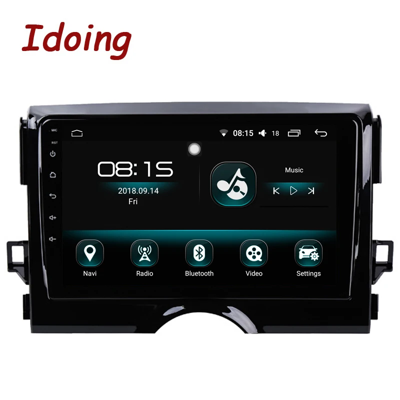 Flash Deal Idoing 9"4G+64G 2.5D IPS Screen Octa Core 1 Din Car Radio Android 8.0 Multimedia Player Fit Toyota Reiz 2011-2016 GPS Navigation 2