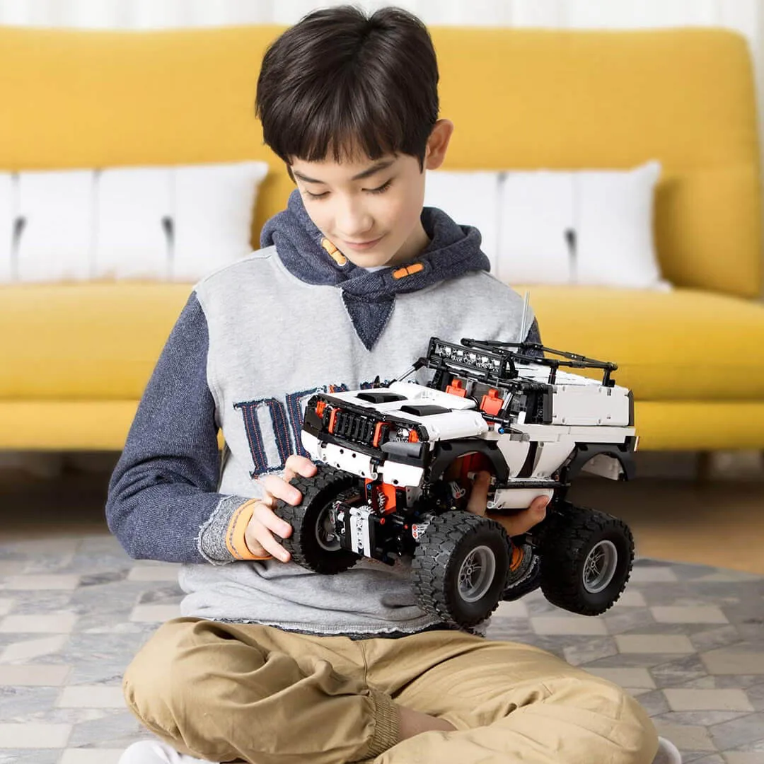 Mitu Интеллектуальный строительный блок внедорожный четырехколесный автомобиль в модели игрушечные строительные блоки гоночный автомобиль 3D Рисунок графический