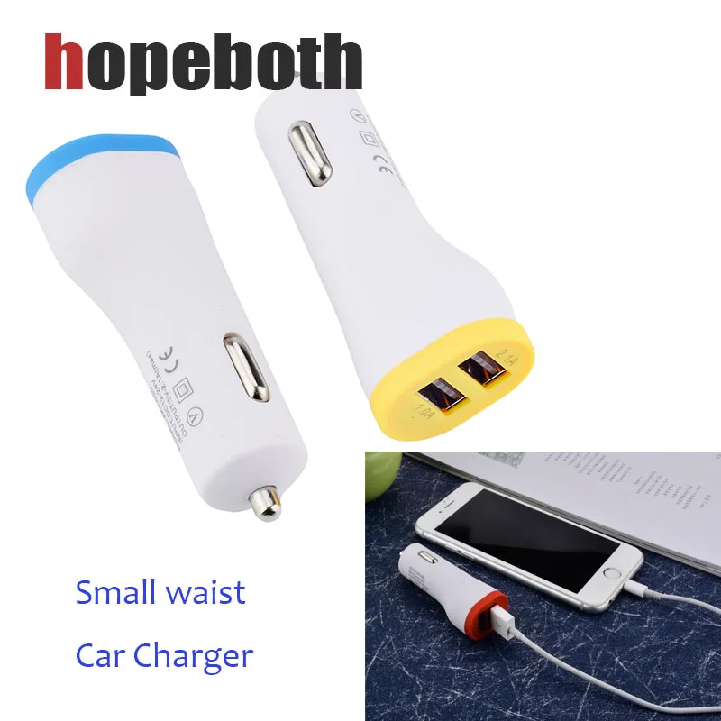 Universal Dual USB Car Charger For iPhone 7 6 For Samsung Xiaomi Car-charger 2.1A Small waist Mobile Phone Charger Adapter