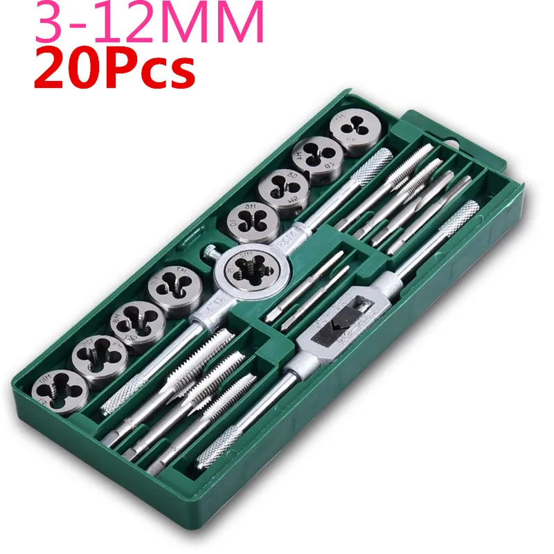 

Professional Metric Tap and Die Wrench Set M3-M12 M6-M12 Screw Thread Tapping Bit