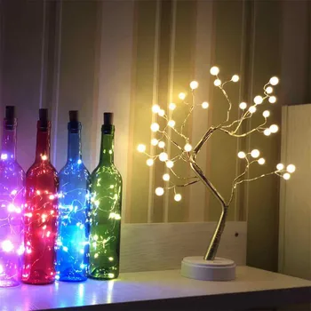 

USB Battery-Operated Pearl Tree Light Top Bonsai Tree Light With 36 LED Beads Home Wedding Decoration Rose lamp Dropshipping T9#