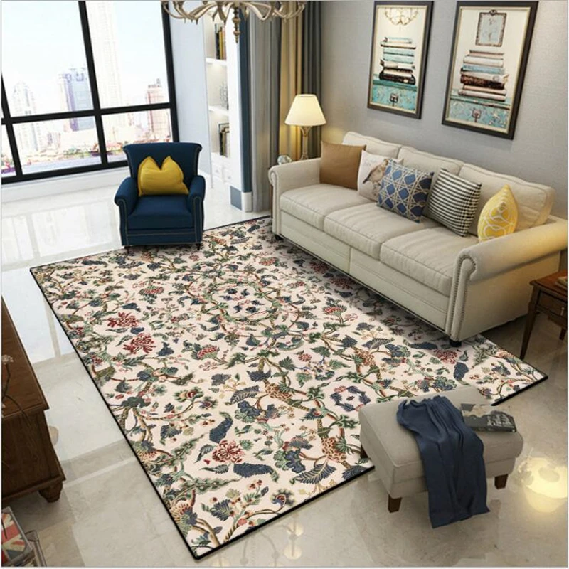 Коврик AOVOLL для гостиной, американский Цветочный дверной коврик, ковер для спальни, противоскользящий прикроватный ковер, напольный коврик, коврики для кухни