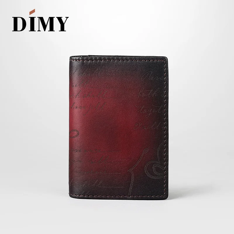 

Handmade Italian 100% Cow Leather Card Holders Patina Designer Men's Wallets Credit ID Card Case Business Purse Dropshipping