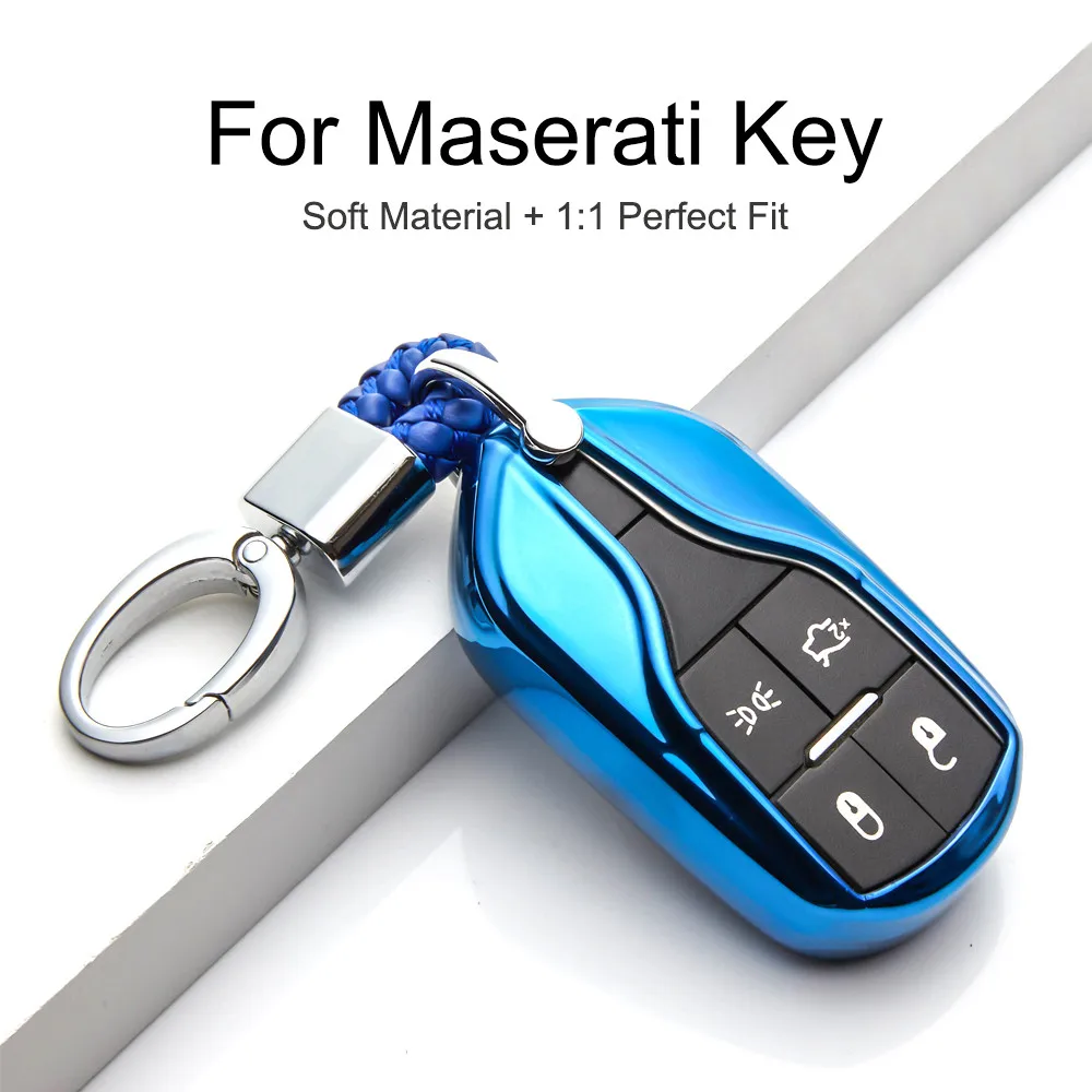 KUKAKEY ТПУ чехол для ключей защитный Maserati Ghibli спойлер мужчин эмблема Авто сумка