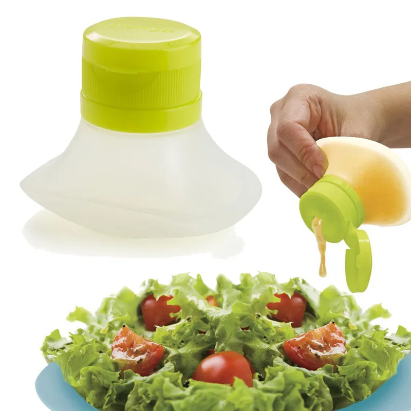 

2 Pcs/ Lot Salad Dressing Containers, Mini Food Storage Containers, Small Dip, Condiment, or Sauce Containers, Leak-Resistant