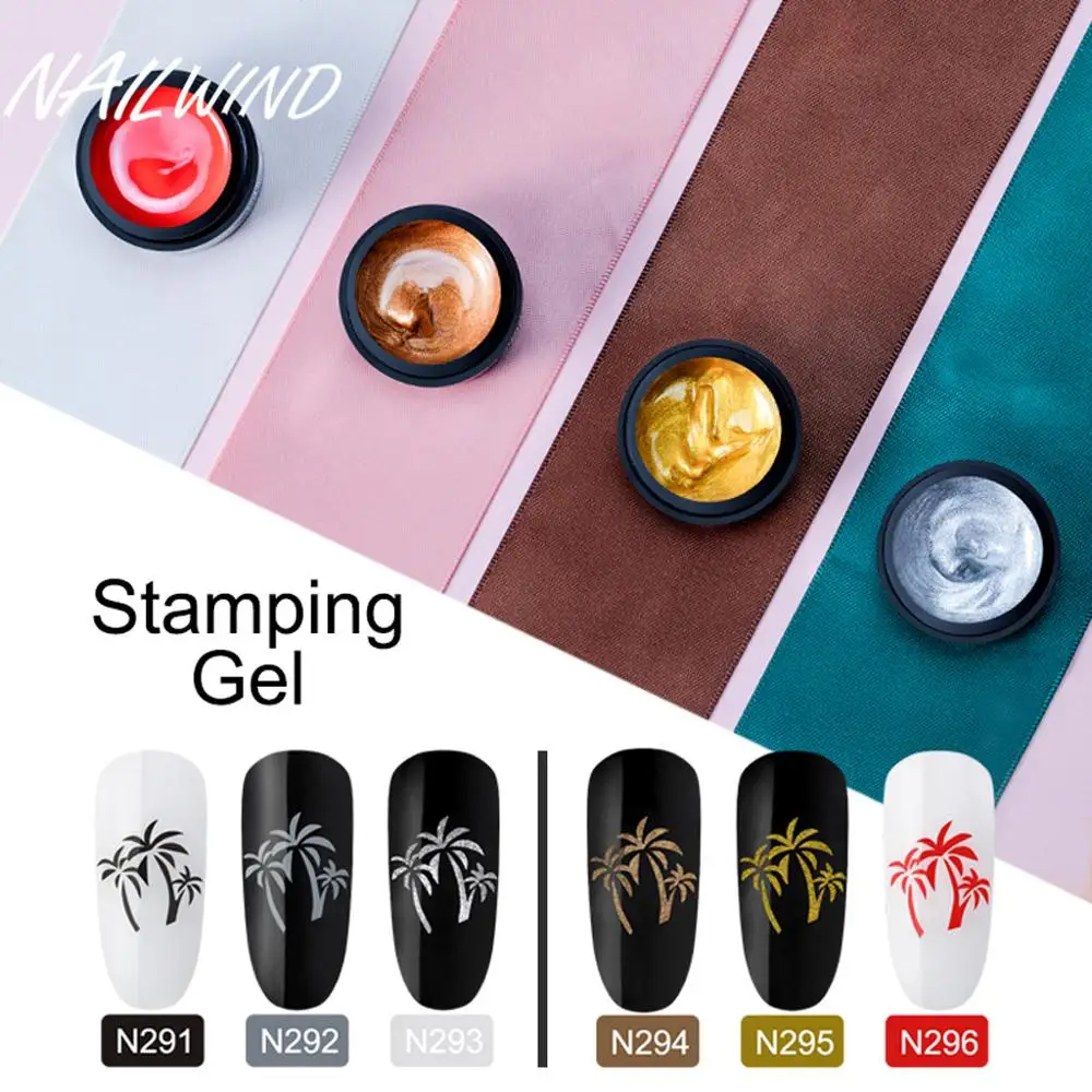 

Nail Polish DIY Gel Metallic Design Line Draw Painting Decoration Stamping Gel Nailwind Printed Nail Glue 5ml Artificial Nails
