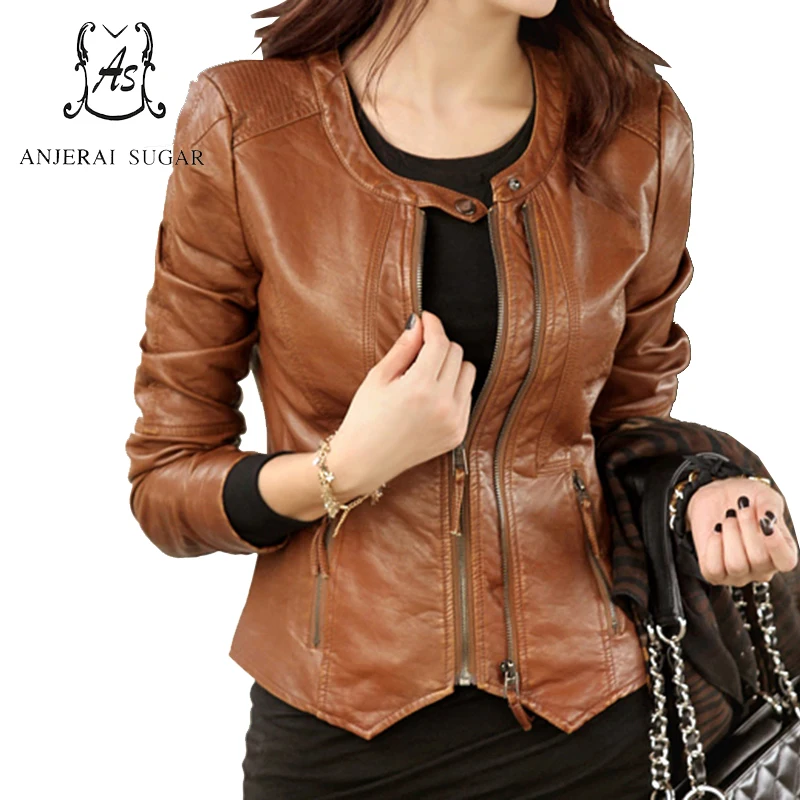 Весенняя и Осенняя короткая женская куртка из натуральной кожи, Женская мотоциклетная одежда из натуральной овчины, Корейская приталенная Дизайнерская куртка