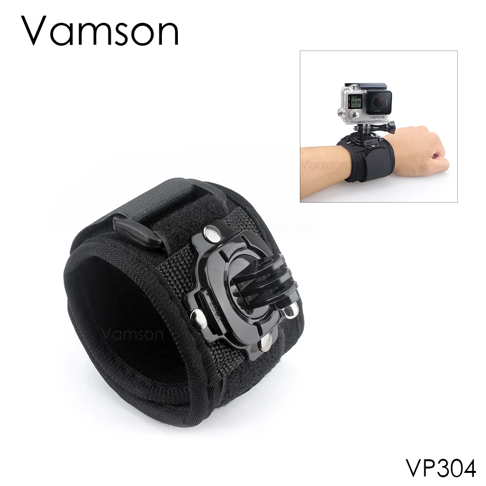 Vamson for Go Pro Accessories 360 Degree Rotation Hand Strap Wrist