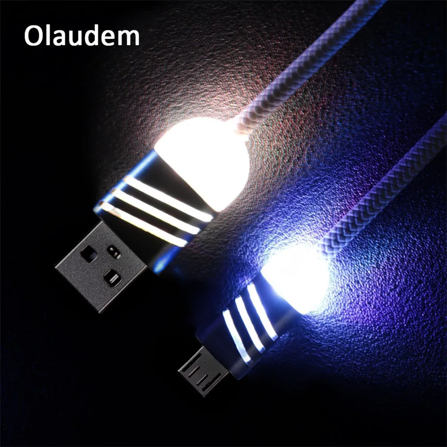 Olaudem Micro USB кабель синхронизации микро usb для зарядки Led зарядное устройство Android