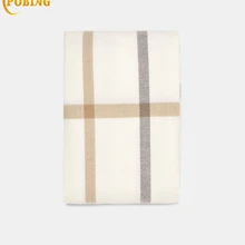 POBING зимний мягкий кашемировый шарф для женщин za двойные клетчатые шарфы шаль обертывания утолщаются теплые унисекс основные одеяло кисточкой пашмины