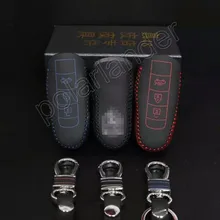 Только красный автомобиль ключ чехол ручной швейной DIY Тюнинг автомобилей из натуральной качественной кожи для PORSCHE CAYENNE PANAMERA