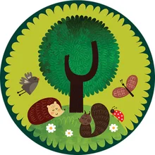 Милый круглый декоративный коврик с рисунком из мультфильма, коврик для йоги, коврик для игры в ползание, коврик для прихожей, украшение для дома