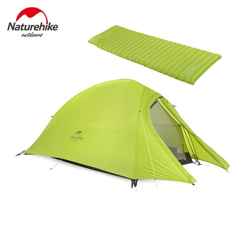 

2017 Naturehike CloudUp Series Ultralight Hiking Tent 20D/210T Fabric For 2 Person With Mat NH15T002-T