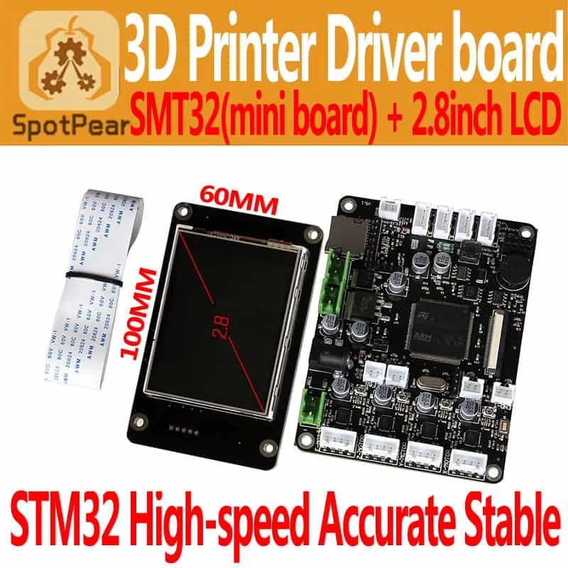 3D printer 2.8inch touchscreen LCD+STM32 control board(mini) pakage