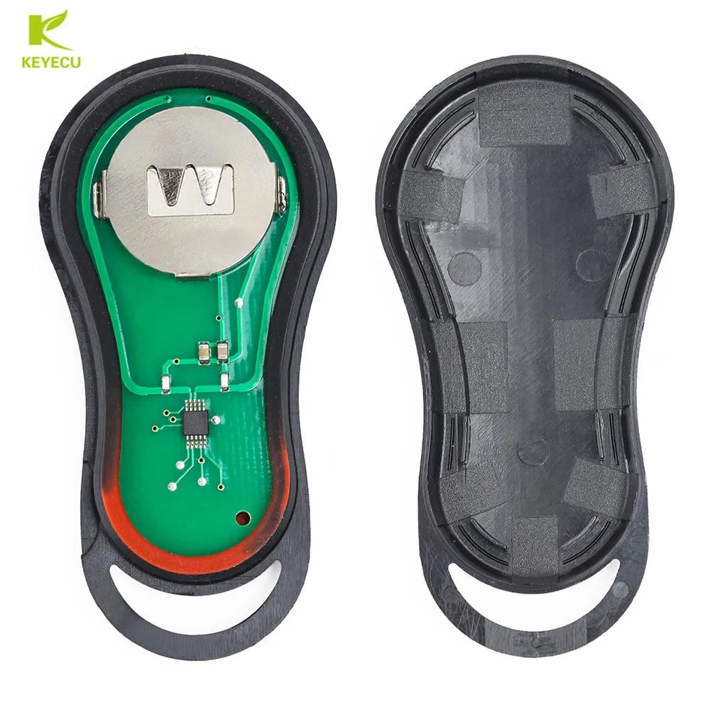 Запасной Новый дистанционный ключ KEYECU для Jeep 1999 2001 Cherokee 2004 Grand FCC: GQ43VT9T + 4D64 чип