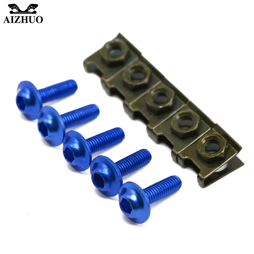 5pcs 6mm For BMW F800GS S1000RR F650GS F700GS F800GS F800GT F800R Motorcycle Fairing Bolts Speed Fastener Clips Screw Nuts