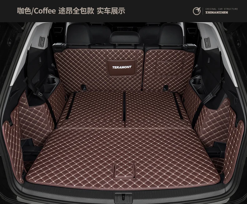 Seven-seat выделенный полноразмерный багажник Коробка коврик ковёр коврик для Volkswagen Teramont/Atlas- 7 мест