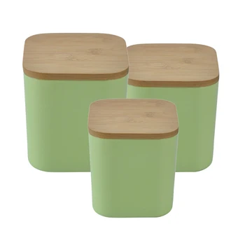 

3pcs Dry Food Storage Jars Container Kitchen Bins Organizers Storage Case for Snacks Tea Dry Food Coffee Bean Grains