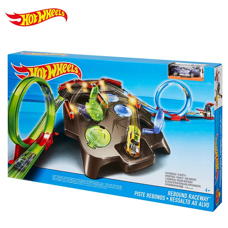 Hotwheels Rebound Raceway двойная Атлетическая гоночная игрушка Hot wheels обучающая игрушка для мальчика подарок на день рождения Рождество FDF27