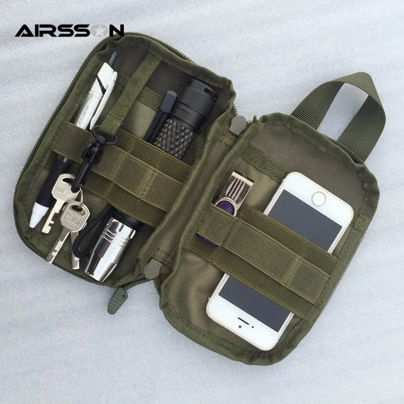 1000D Nylon Tactical Bag Outdoor Molle Military Waist Fanny Pack Mobile Phone Key Mini Tools Waterproof Airsoft Sport Pouch 