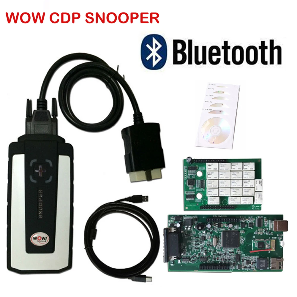 

2019 new cars trucks diagnostic WOW CDP SNOOPER tcs CDP pro with bluetooth usb OBD2 scanner wurth v5.008r2 keygen software