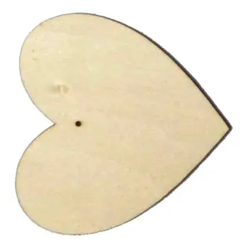 

10 x Wooden Heart Shapes, Large Plain Wood Craft Tags with Hole (10cm)