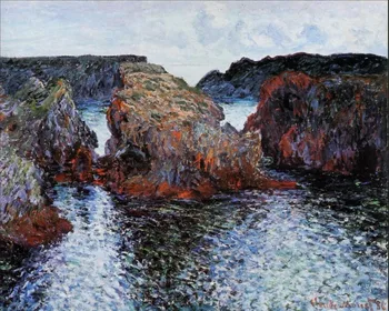 

High quality Oil painting Canvas Reproductions Belle-Ile, Rocks at Port-Goulphar (1886) By Claude Monet hand painted