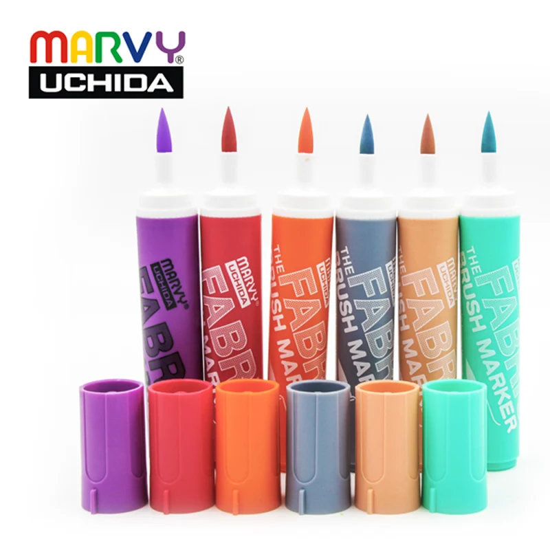 Маркеры Marvy 6 шт./компл. водостойкие для одежды 722|Маркеры рисования| |