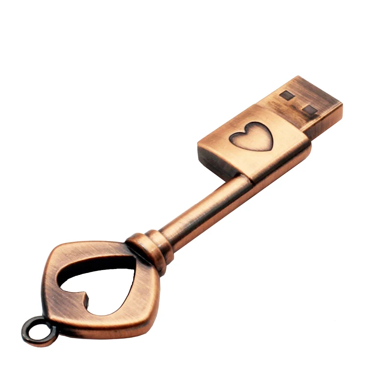 JASTER металлический usb флеш-накопитель с сердечком, медный флеш-накопитель love, 4 ГБ, 8 ГБ, 16 ГБ, 32 ГБ, флеш-накопитель, карта памяти, u-диск, модные подарки - Цвет: A