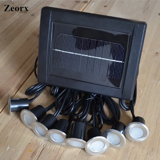 Solar Led Deck Lights Floor Lamp Stair Light Ip67 Outdoor Solar Led Deck Lights Floor Lamp Stair Light Ip67 Outdoor Waterproof Underground Lighting 8 Lamps