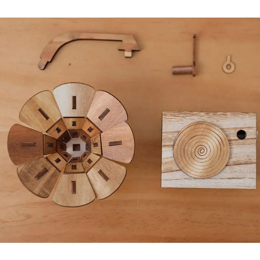 Креативные граммофон музыкальные коробки DIY деревянная музыкальная шкатулка