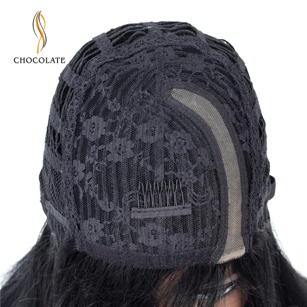 Малазийские прямые парики из человеческих волос на фронте шнурка с предварительно выщипанные волосы 150% плотность волосы шоколадного оттенка прямые волосы на фронте шнурка