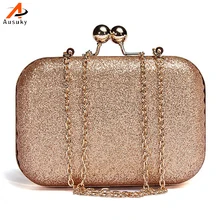 Женская вечерняя сумка Для женщин вечерние Свадебный Блестящий цепи с украшением в виде кристаллов, дневной клатч кошелек Свадебные вечерние банкет элегантная сумка