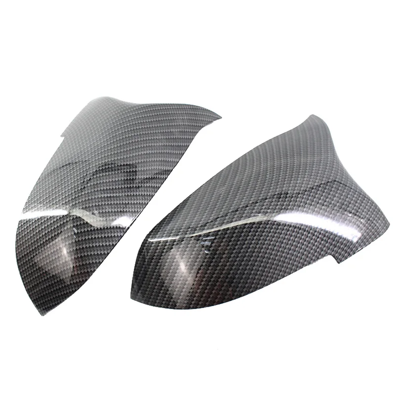 

1 Pair Left+Right Carbon Fiber Look Side Wing Mirror Cover Caps For BMW F10 F11 2014-17 NR-shipping