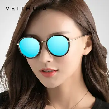 

VEITHDIA Acetate Frame Women's Sun glasses Polarized Mirror Lens Luxury Ladies Designer Oval Sunglasses Eyewear For Women oculos