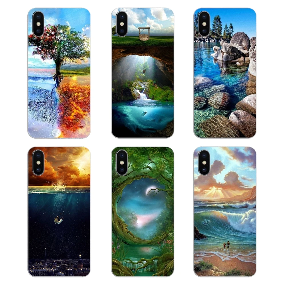 Silicone Phone Bag Case SWAG The 3D Environment Landscape Art For Samsung Galaxy A5 A6 A7 A8 A9 J4 J5 J7 J8 2017 2018 Plus Prime |