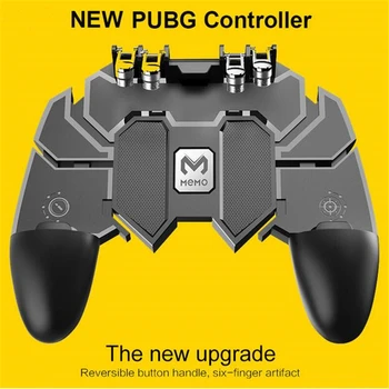 

MOBA Game Joystick Controller Turnover Button Gamepad for PUBG IOS Android Six 6 Finger Operating Gamepad PUBG Controller